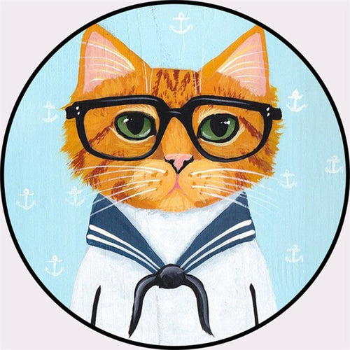 BowLift | Cool Multicolored Men's Cat Rug Polyester Cartoon Rug Pet-Friendly Non-Slip Washable Rug for the Bedroom