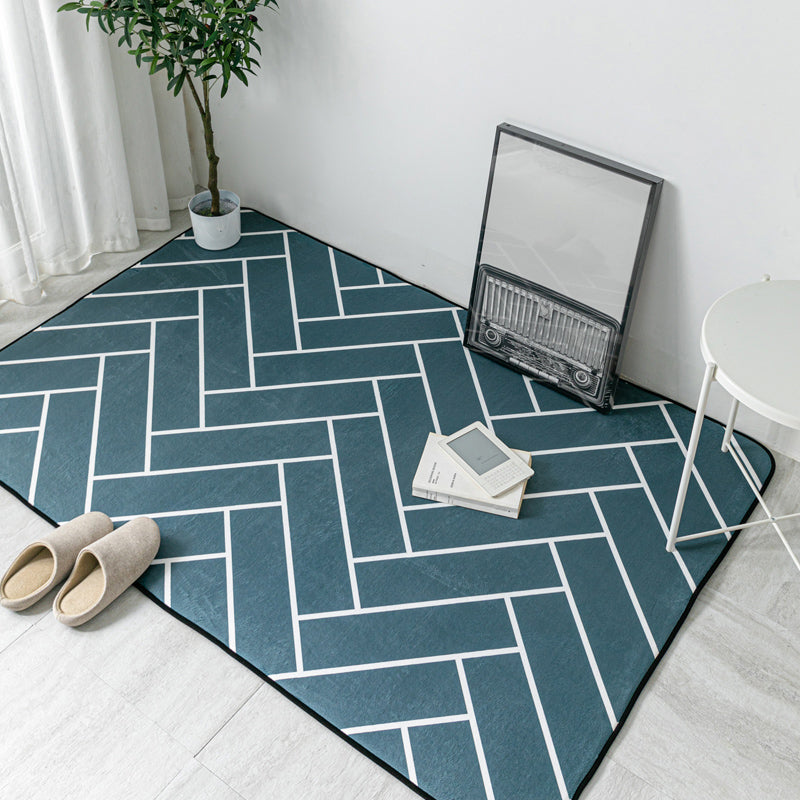 BowLift | Multicolor Geometric Carpet Polyester Cartoon Rug Pet Friendly Non-Slip Stain Resistant Rug for Children's Room