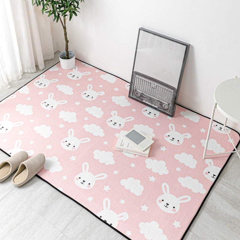 BowLift | Multicolor Geometric Carpet Polyester Cartoon Rug Pet Friendly Non-Slip Stain Resistant Rug for Children's Room