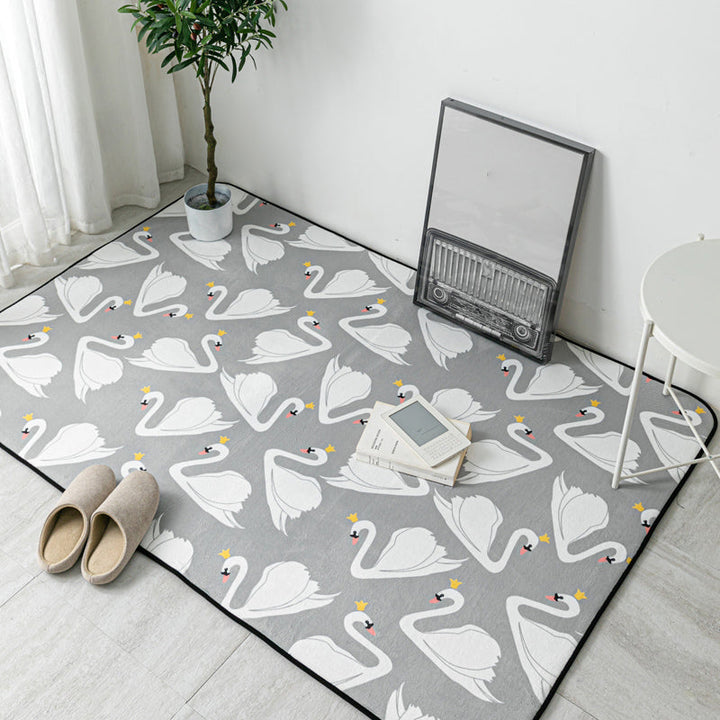 BowLift | Multicolor Geometric Carpet Polyester Cartoon Rug Pet Friendly Non-Slip Stain Resistant Rug for Children's Room