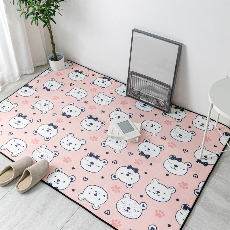 BowLift | Multicolor Geometric Carpet Polyester Cartoon Rug Pet Friendly Non-Slip Stain Resistant Rug for Children's Room