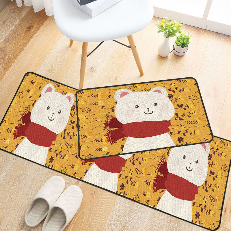 BowLift | Childlike Animal Pattern Carpet Multicolored Cartoon Carpet Synthetic Non-Slip Machine Washable Stain Resistant Carpet for the Children's Room