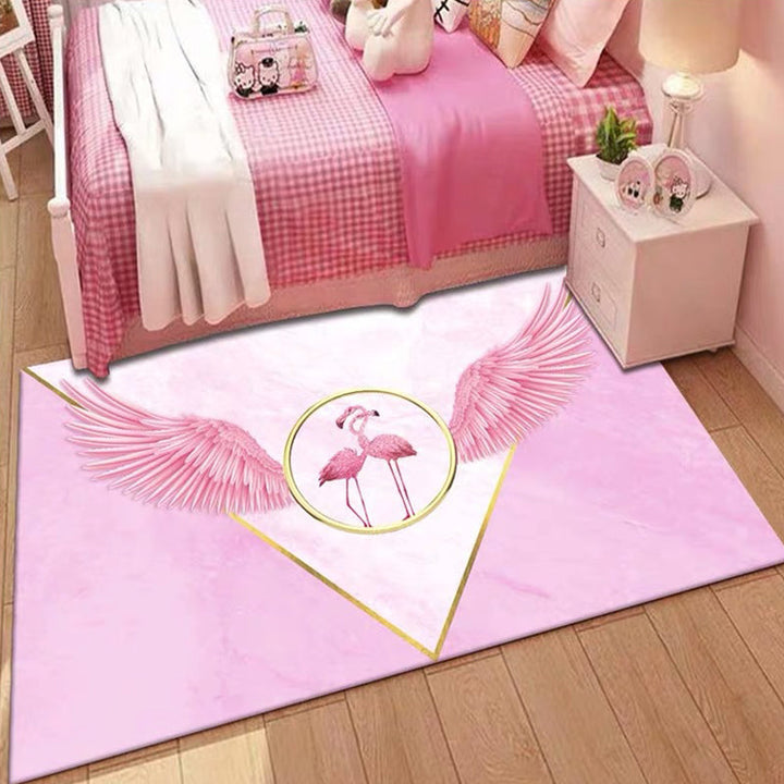 BowLift | Romantic Multi-Colored Animal Print Rug Polypropylene Cartoon Area Rug Washable Stain Resistant Non-Slip Mat for Children's Room