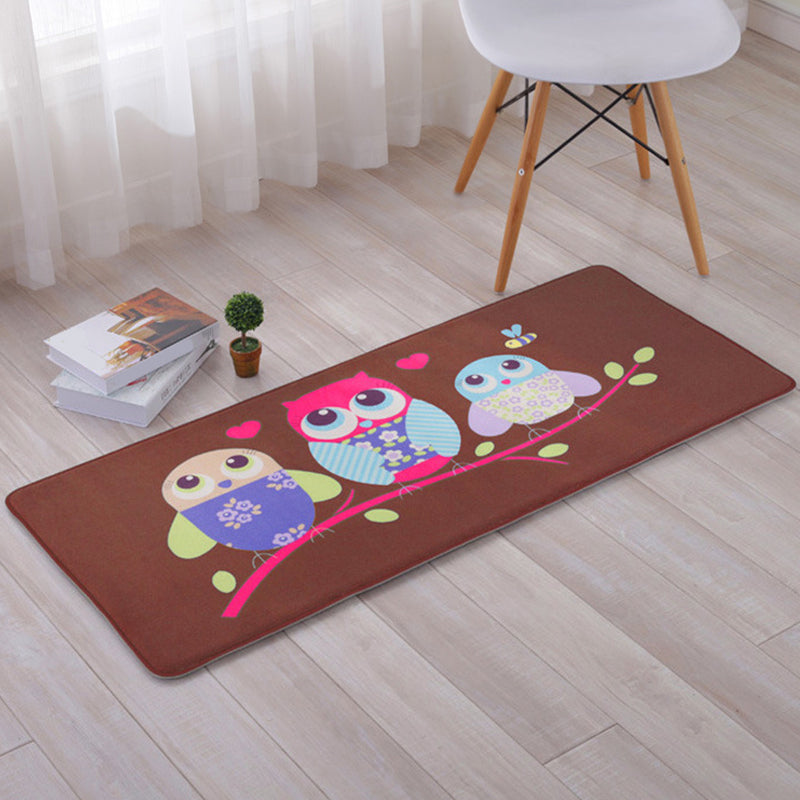 BowLift | Beautiful Multicolor Animal Pattern Carpet Synthetic Kids Carpet Washable Stain Resistant Non-Slip Carpet for Bedroom