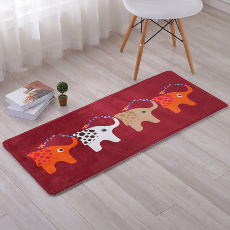 BowLift | Beautiful Multicolor Animal Pattern Carpet Synthetic Kids Carpet Washable Stain Resistant Non-Slip Carpet for Bedroom