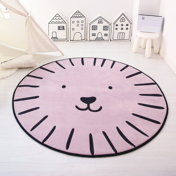 BowLift | Multi-Color Tiered Rug Cotton Children Style Carpet Easy Care Non-Slip Back Carpet for Playroom