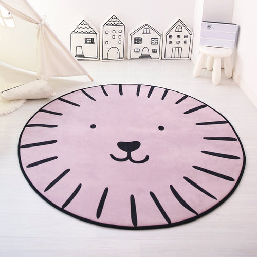 BowLift | Multi-Color Tiered Rug Cotton Children Style Carpet Easy Care Non-Slip Back Carpet for Playroom