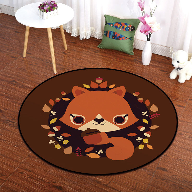 BowLift | Kids Animal Tile Pattern Carpet Multicolored Polypropylene Carpet Stain Resistant Non-Slip Backing Washable Carpet for Home Decor