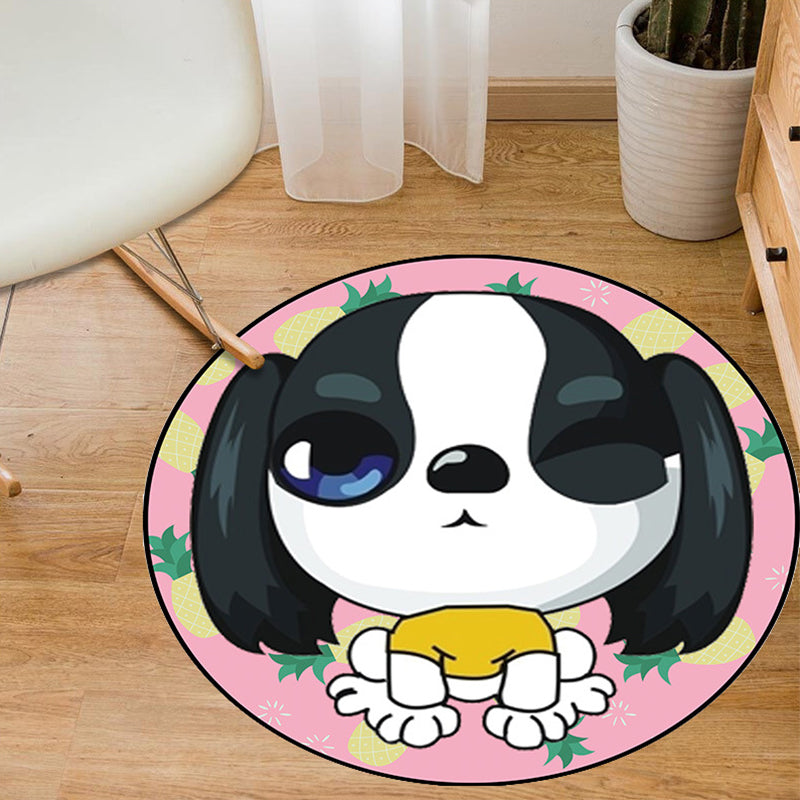 BowLift | Multi-Color Kids Rug Cartoon Animal Rug Polyester Non-Slip Backing Pet-Friendly Machine Washable Rug