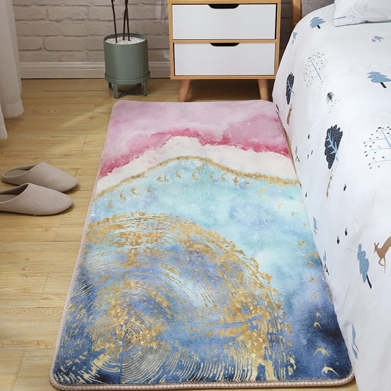 BowLift | Children's Room Rug Multicolored Animal Sketches Rug Cotton Machine Washable Rug