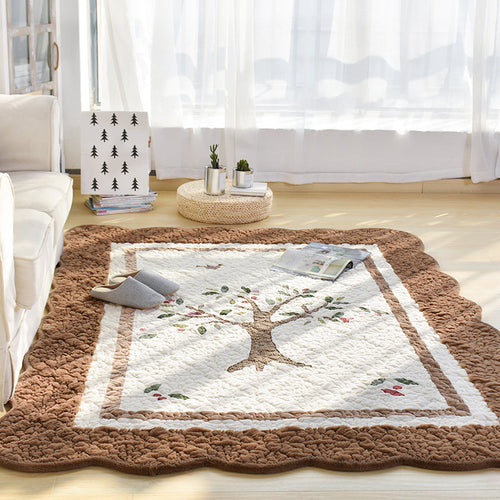 BowLift | Multicolor Norwegian Style Rug Polypropylene Tree Pattern Rug Non-Slip Pet-Friendly Stain-Resistant Rug for Children's Room