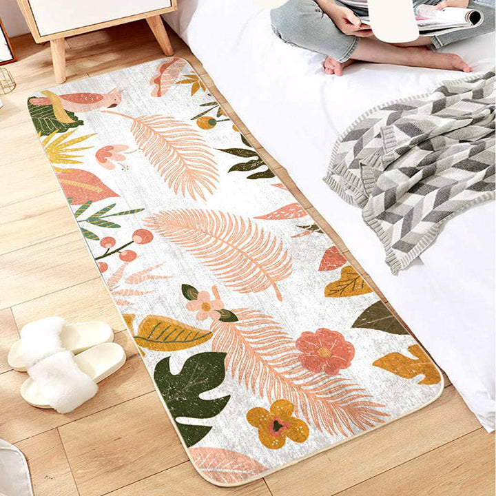 BowLift | Multi-Color Scandinavian Rug Polyester Geometric Rug Non-Slip Stain Resistant Machine Washable Rug for Bedroom