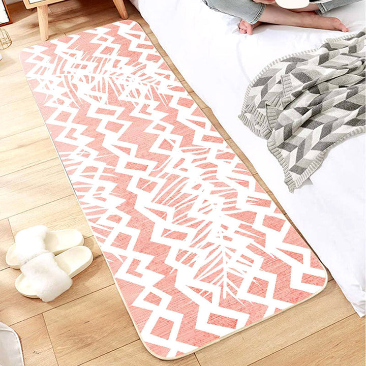 BowLift | Multi-Color Scandinavian Rug Polyester Geometric Rug Non-Slip Stain Resistant Machine Washable Rug for Bedroom