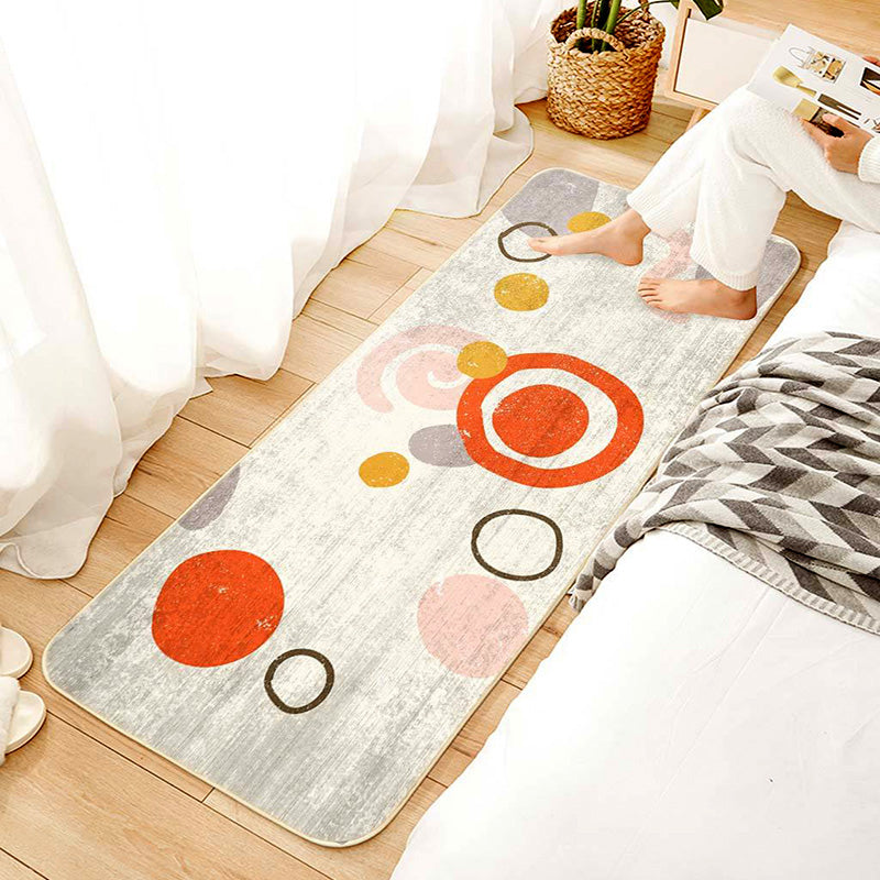 BowLift | Creative Nordic Style Carpet Multicolor Color Block Carpet Stain Resistant Washable Non-Slip Carpet for Girls Room