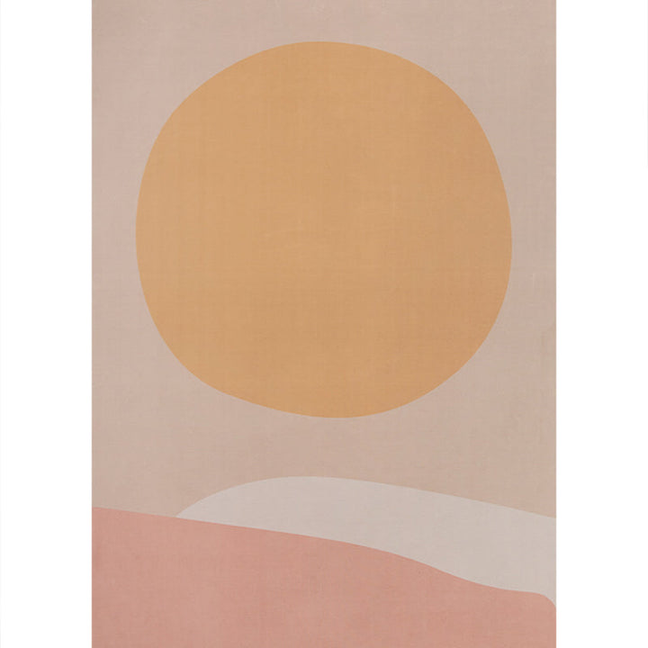 BowLift | Soft Orange Nordic Carpet Polyester Geometric Rug Non-Slip Backing Pet-Friendly Washable Carpet for Home Decoration