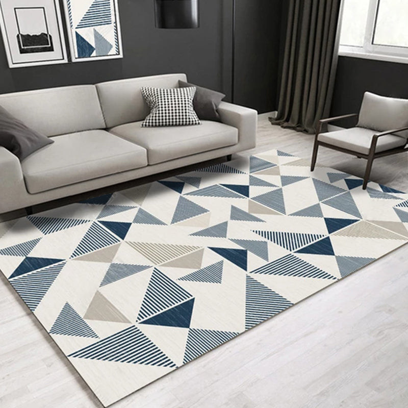 BowLift | Multi Color Modern Area Rug Synthetic Geometric Color Block Rug Machine Washable Stain Resistant Non-Slip Backing Carpet for Room