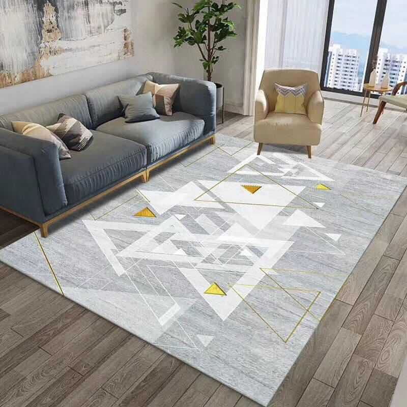 BowLift | Multi Color Modern Area Rug Synthetic Geometric Color Block Rug Machine Washable Stain Resistant Non-Slip Backing Carpet for Room