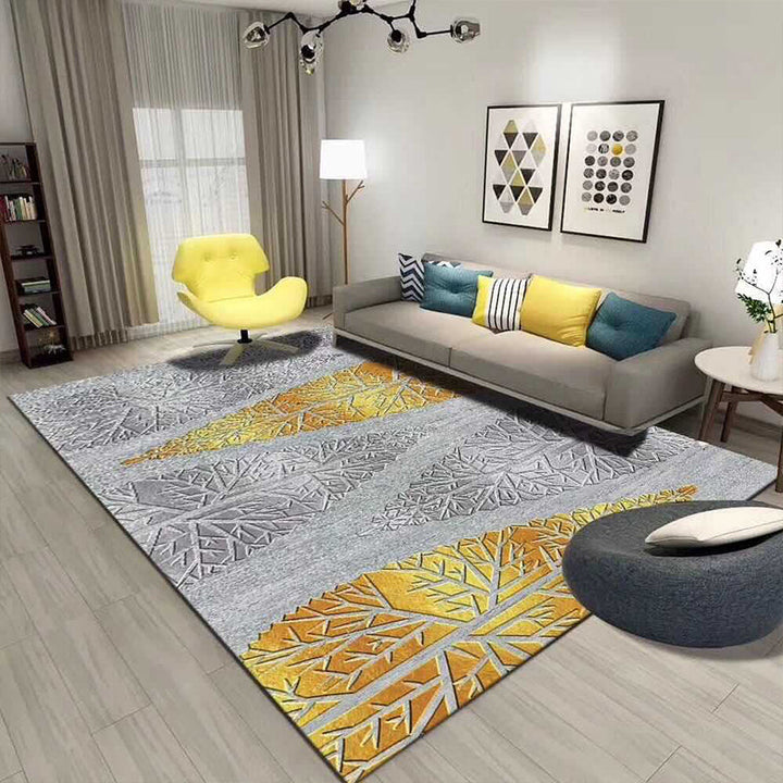 BowLift | Multi Color Modern Area Rug Synthetic Geometric Color Block Rug Machine Washable Stain Resistant Non-Slip Backing Carpet for Room