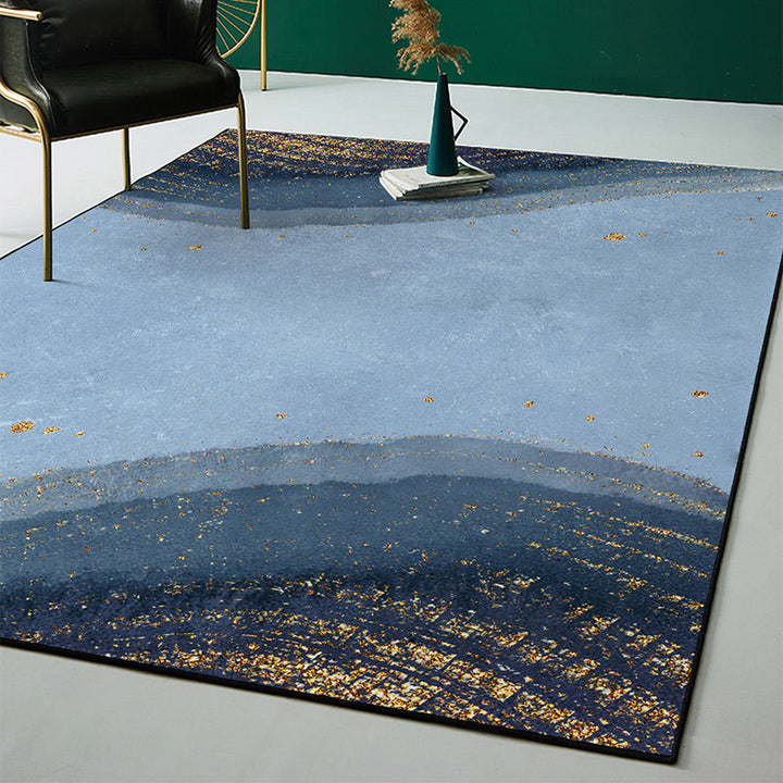 BowLift | Morandi Color Living Room Rug Nordic Color Block with Twisted Line Rug Polypropylene Non-Slip Washable Stain Resistant Rug