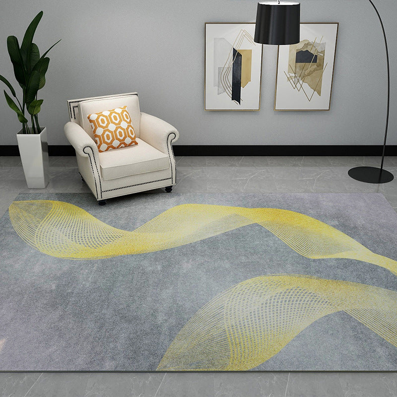 BowLift | Mid-Century Abstract Rug Multicolor Polypropylene Rug Non-slip Pet-friendly Machine washable Rug for Home Decor