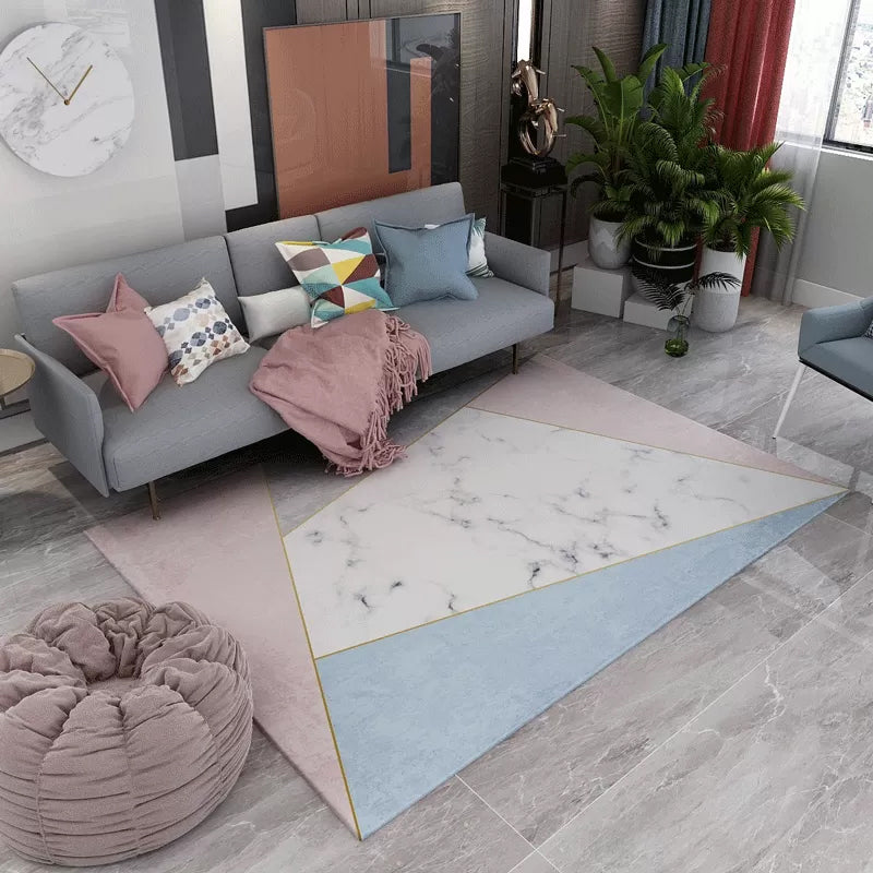 BowLift | Contemporary Abstract Pattern Carpet Multicolor Polypropylene Carpet Non-Slip Pet Friendly Stain Resistant Carpet for Large Room
