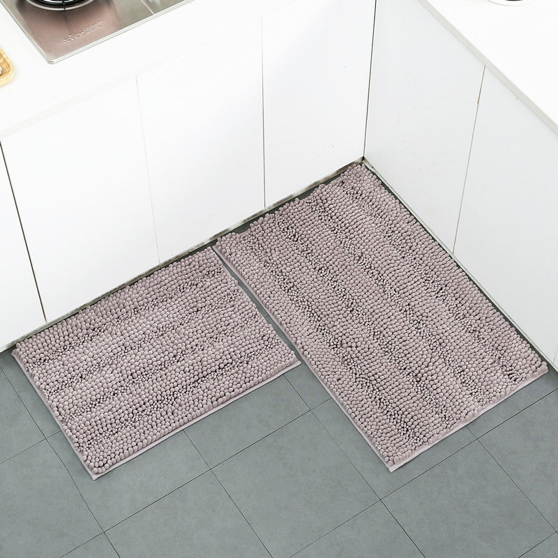 Textured Microfiber Kitchen Mat Set Bowlift