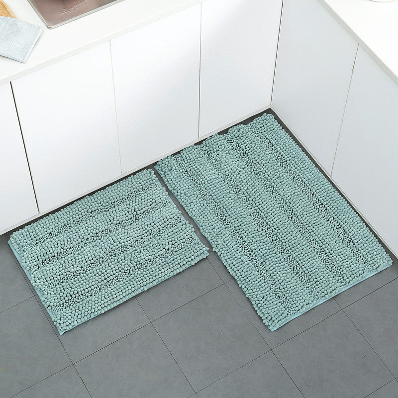 Textured Microfiber Kitchen Mat Set Bowlift