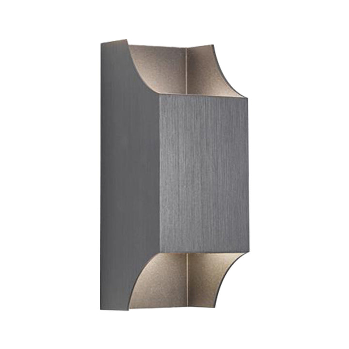 BowLift | 1 Light Bedroom Up and Down LED Wall Lamp with Geometric Metal Shade Black/Grey/White Wall Mount Light