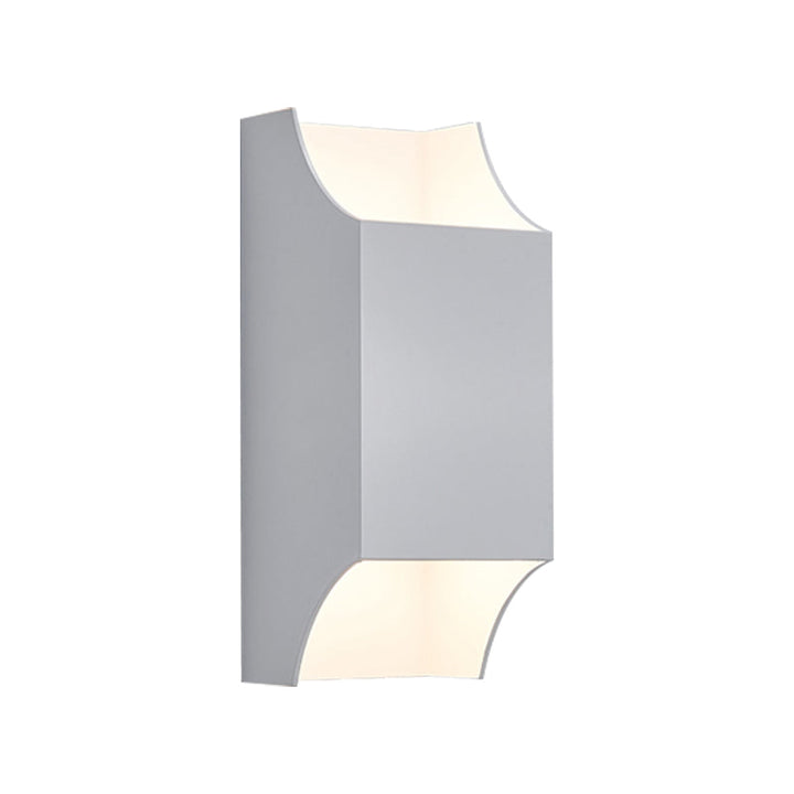 BowLift | 1 Light Bedroom Up and Down LED Wall Lamp with Geometric Metal Shade Black/Grey/White Wall Mount Light