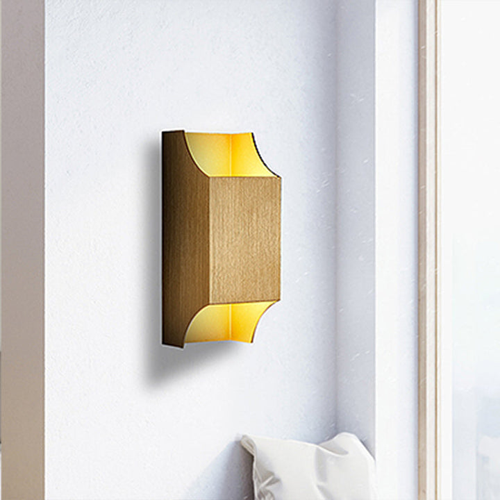 BowLift | 1 Light Bedroom Up and Down LED Wall Lamp with Geometric Metal Shade Black/Grey/White Wall Mount Light