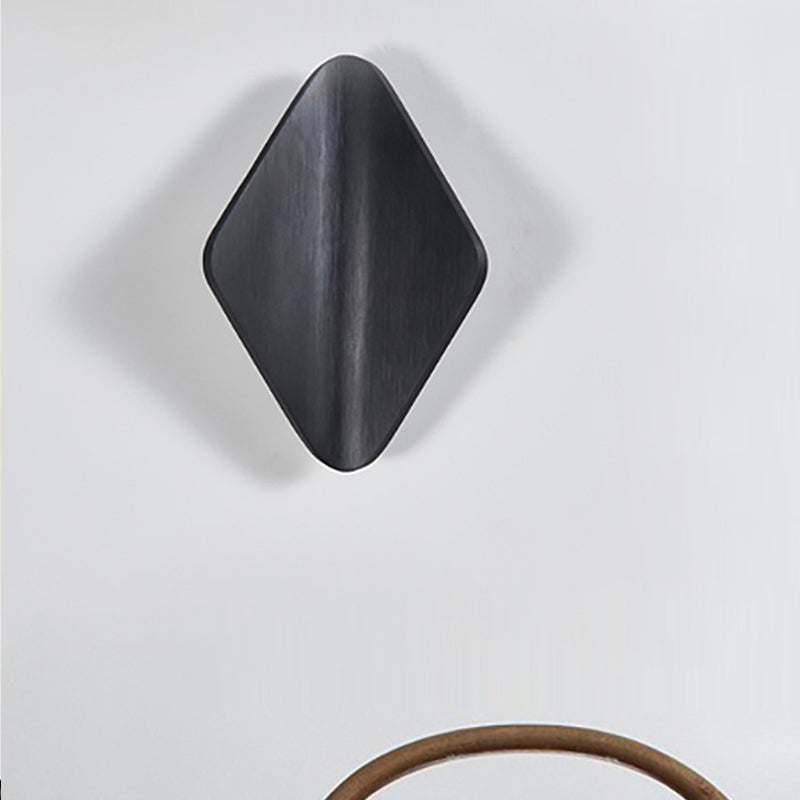 BowLift | Concave Rhombus Metal Wall Light Modern LED Black/Gold/Coffee Wall Light Light for Living Room