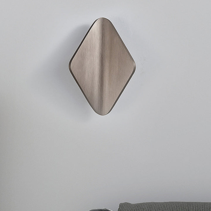 BowLift | Concave Rhombus Metal Wall Light Modern LED Black/Gold/Coffee Wall Light Light for Living Room