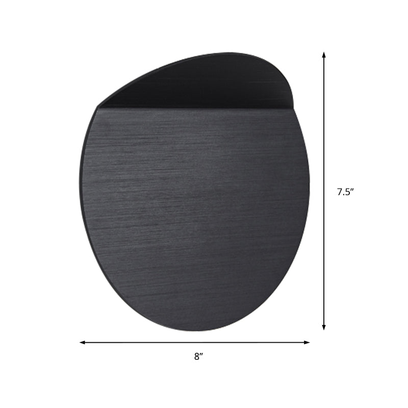 BowLift | Contemporary round metal wall light black/gray/white LED wall-mounted light for hallway