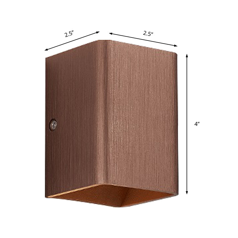 BowLift | Cubist Metal Up and Down Wall Lamp Contemporary Bronze/Gold/White LED Wall Light for Living Room