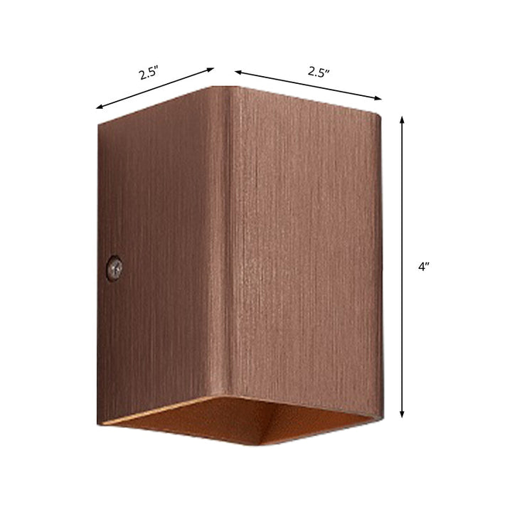 BowLift | Cubist Metal Up and Down Wall Lamp Contemporary Bronze/Gold/White LED Wall Light for Living Room