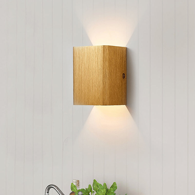 BowLift | Cubist Metal Up and Down Wall Lamp Contemporary Bronze/Gold/White LED Wall Light for Living Room