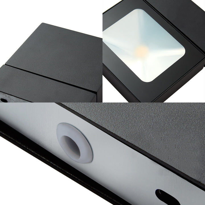 BowLift | Rectangular Wall Light Modern Metal Black/White/Grey LED Wall Mount Light with Rotatable Design