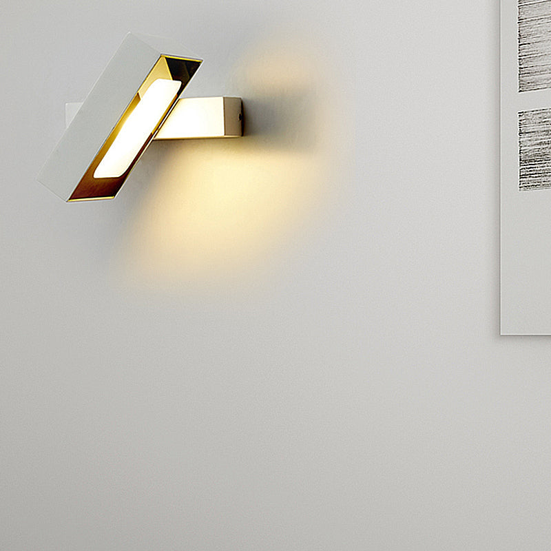 BowLift | Rectangular Wall Light Modern Metal Black/White/Grey LED Wall Mount Light with Rotatable Design