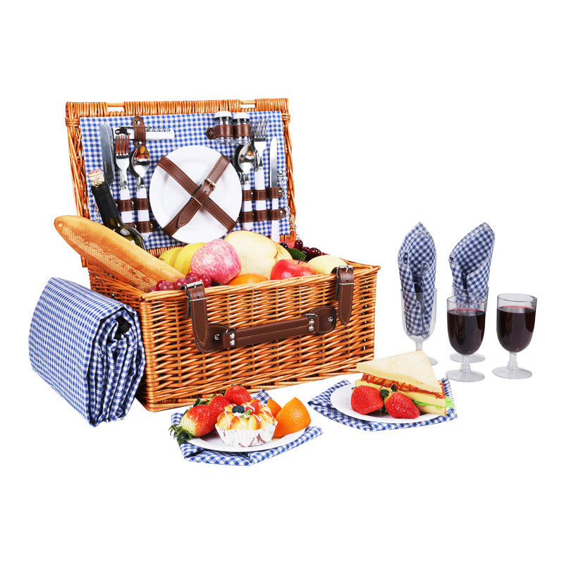 Women's picnic basket with integrated dish set and stylish details Bowlift