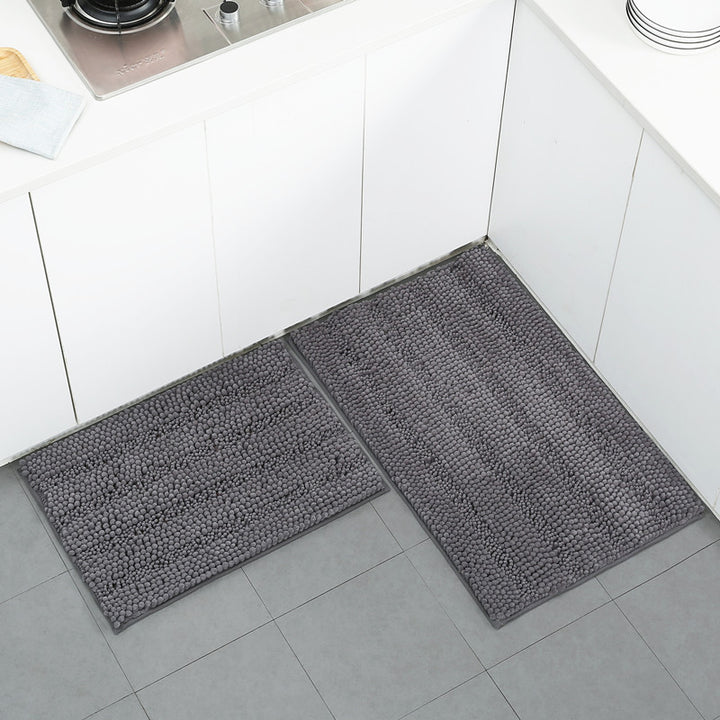 Textured Microfiber Kitchen Mat Set Bowlift