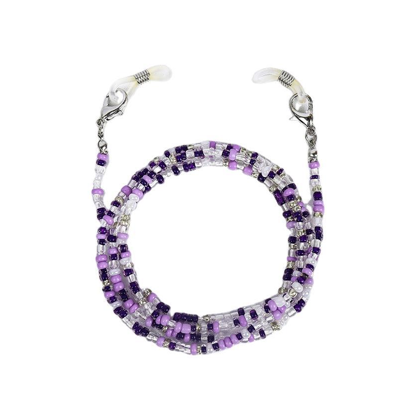 Colored bead necklace with carabiner clasp Bowlift