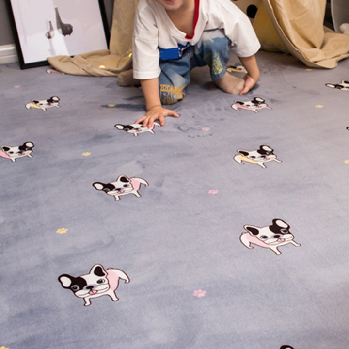 BowLift | Beautiful Animal Digital Print Rug Multicolored Cartoon Rug Synthetic Non-Slip Back Machine Washable Stain-Resistant Rug for Playroom