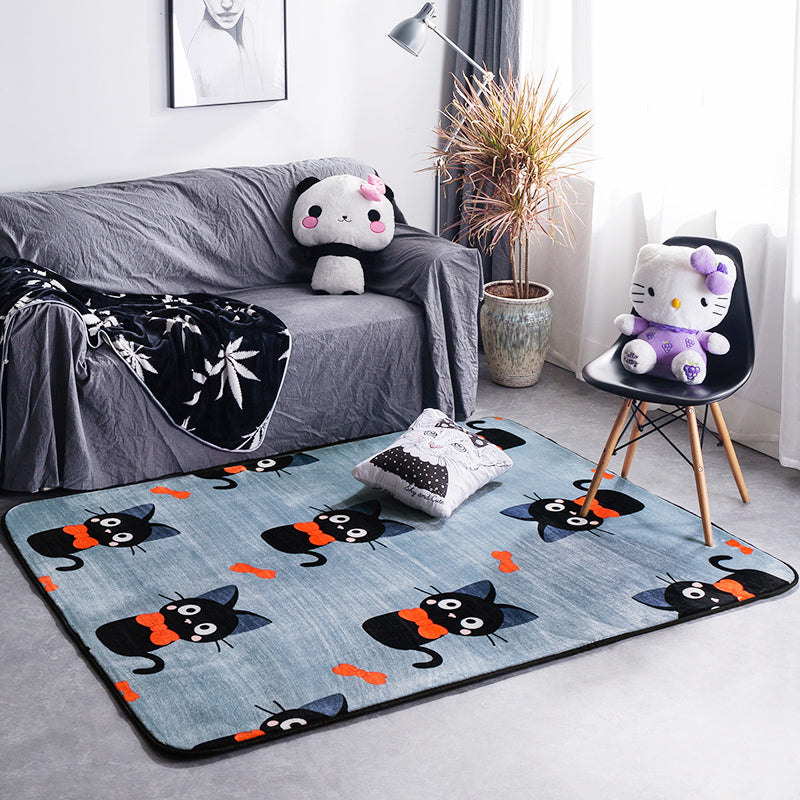 BowLift | Classic Fairy Tale Pattern Rug Multicolored Modern Rug Polypropylene Non-Slip Backing Washable Pet-Friendly Area Rug for the Living Room