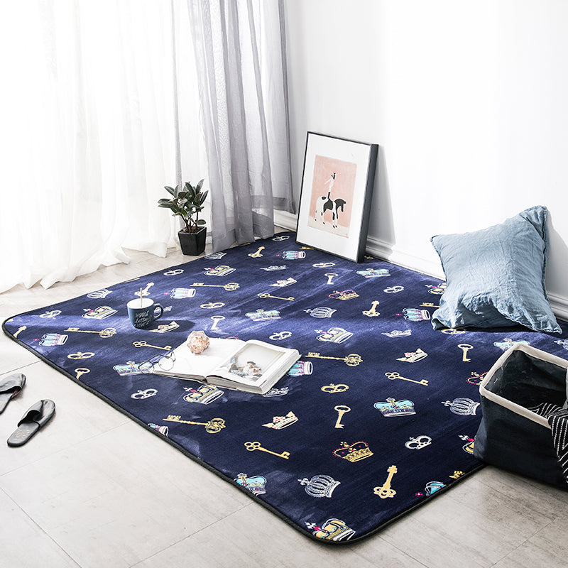 BowLift | Classic Fairy Tale Pattern Rug Multicolored Modern Rug Polypropylene Non-Slip Backing Washable Pet-Friendly Area Rug for the Living Room