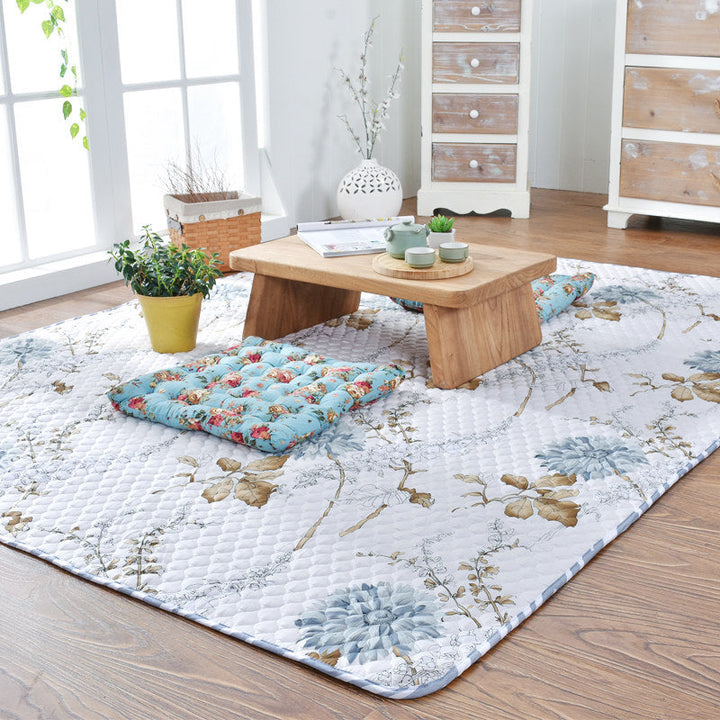 BowLift | Aesthetics Botanic Carpet Multi-Color Nordic Carpet Cotton Machine Wash Padded Quilt Carpet