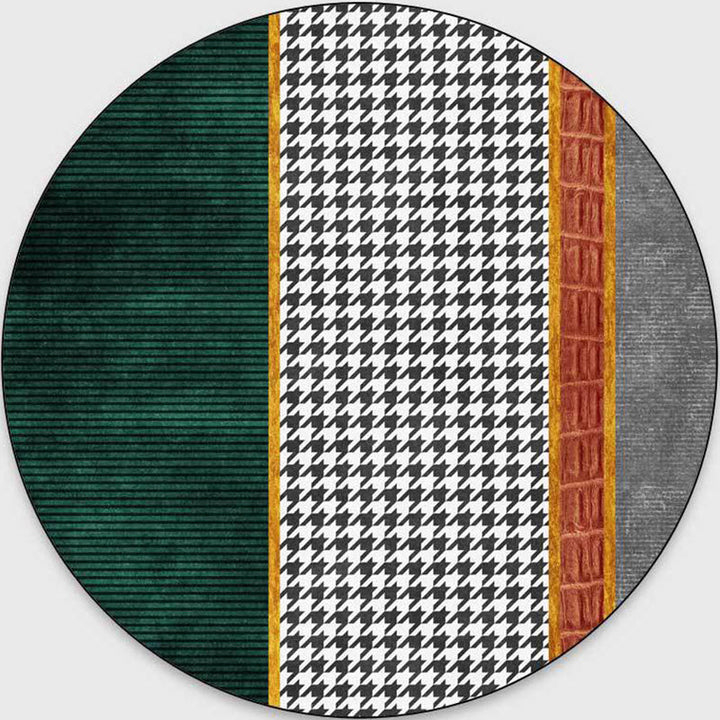 BowLift | Glam Mid-Century Rug Multicolor Marble Look Rug Pet Friendly Stain Resistant Non-Slip Back Rug for Living Room