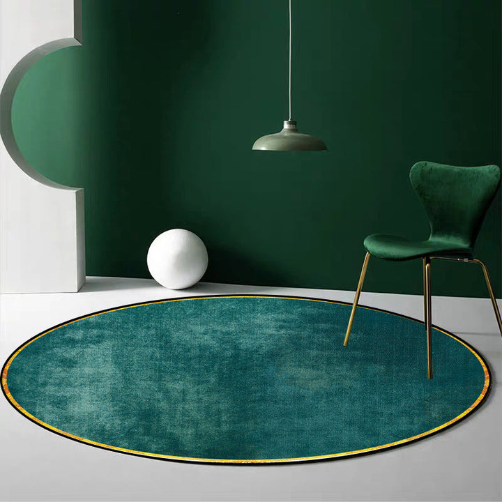 BowLift | Retro Emerald Green Solid Carpet Polypropylene Luxury Carpet Stain-Resistant Washable Non-Slip Carpet for Home Decoration
