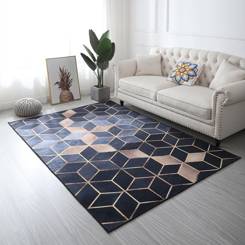 BowLift | Multi Color Geometric Floral Carpet Cotton Mid-Century Modern Carpet Pet Friendly Anti-Slip Carpet for Room