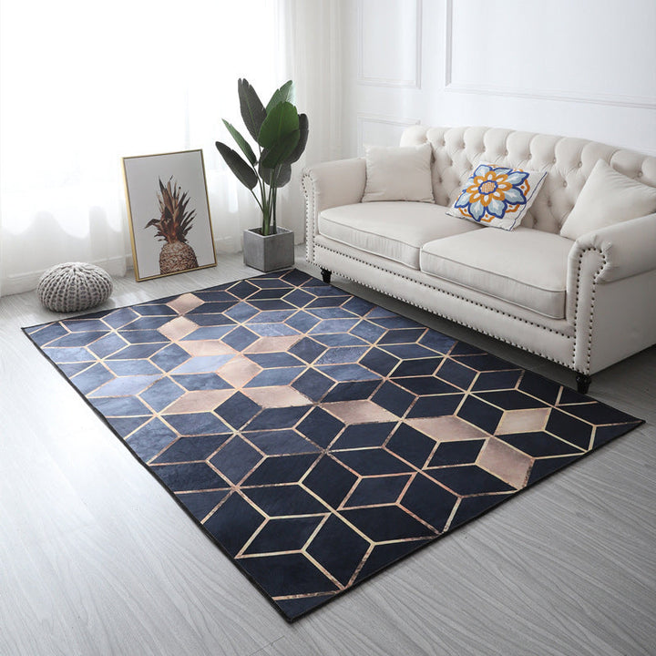 BowLift | Multi Color Geometric Floral Carpet Cotton Mid-Century Modern Carpet Pet Friendly Anti-Slip Carpet for Room