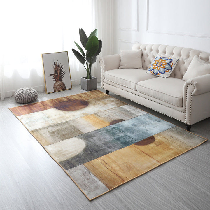 BowLift | Multi Color Geometric Floral Carpet Cotton Mid-Century Modern Carpet Pet Friendly Anti-Slip Carpet for Room